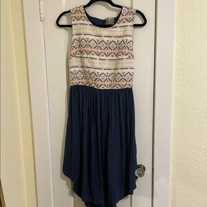 Anthropologie Patterned Sleeveless Dress